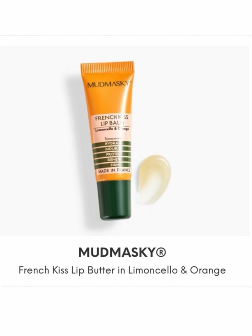 5/$25💜 MUDMASKY French Kiss Lip Butter in Limoncello & Orange